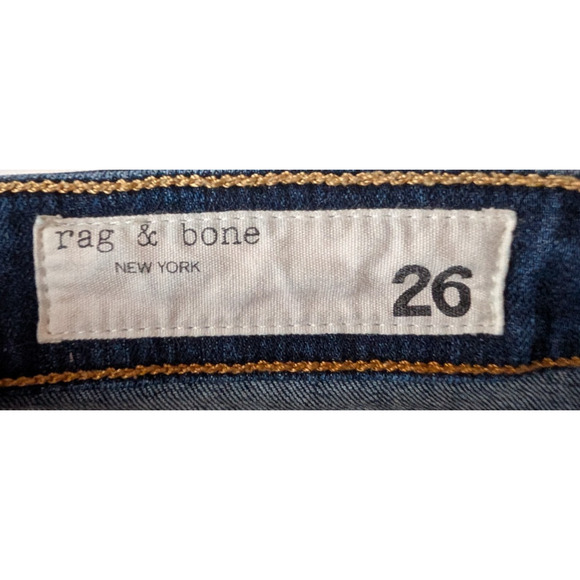 Rag & Bone Nina High Rise Skinny Dark Wash Stretch Jeans Marine Blue Size 26 - Picture 6 of 10